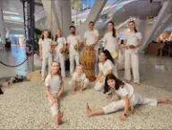 Exhibition and pova capoeira in Frölunda torg (central hall)
